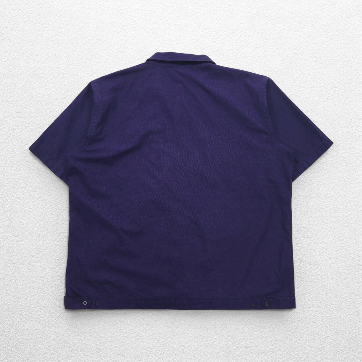 FedEx 90s Open-neck Work Shirt, Short Sleeve, Open Collar, XL, Purple, American, Corporate, Boxy Silhouette, Designed By Stan Herman, VF Imagewear