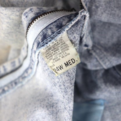 Lee 80年代 USA製 ユニオンチケット ケミカルウォッシュ テーパード デニムパンツ 3XL インディゴ ブルー 307-5099