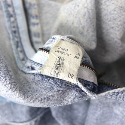 Lee 80年代 USA製 ユニオンチケット ケミカルウォッシュ テーパード デニムパンツ 3XL インディゴ ブルー 307-5099