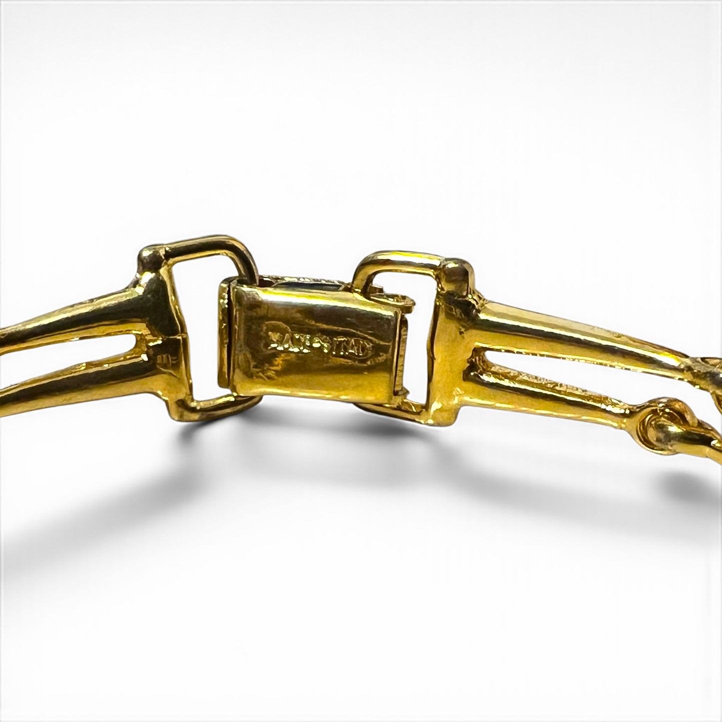 CELINE ヴィンテージ ブレスレット ホースビット ゴールド メタル イタリア製