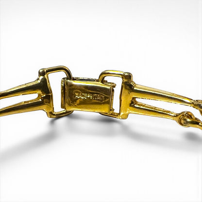 CELINE ヴィンテージ ブレスレット ホースビット ゴールド メタル イタリア製