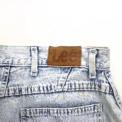 Lee 80年代 USA製 ユニオンチケット ケミカルウォッシュ テーパード デニムパンツ 3XL インディゴ ブルー 307-5099