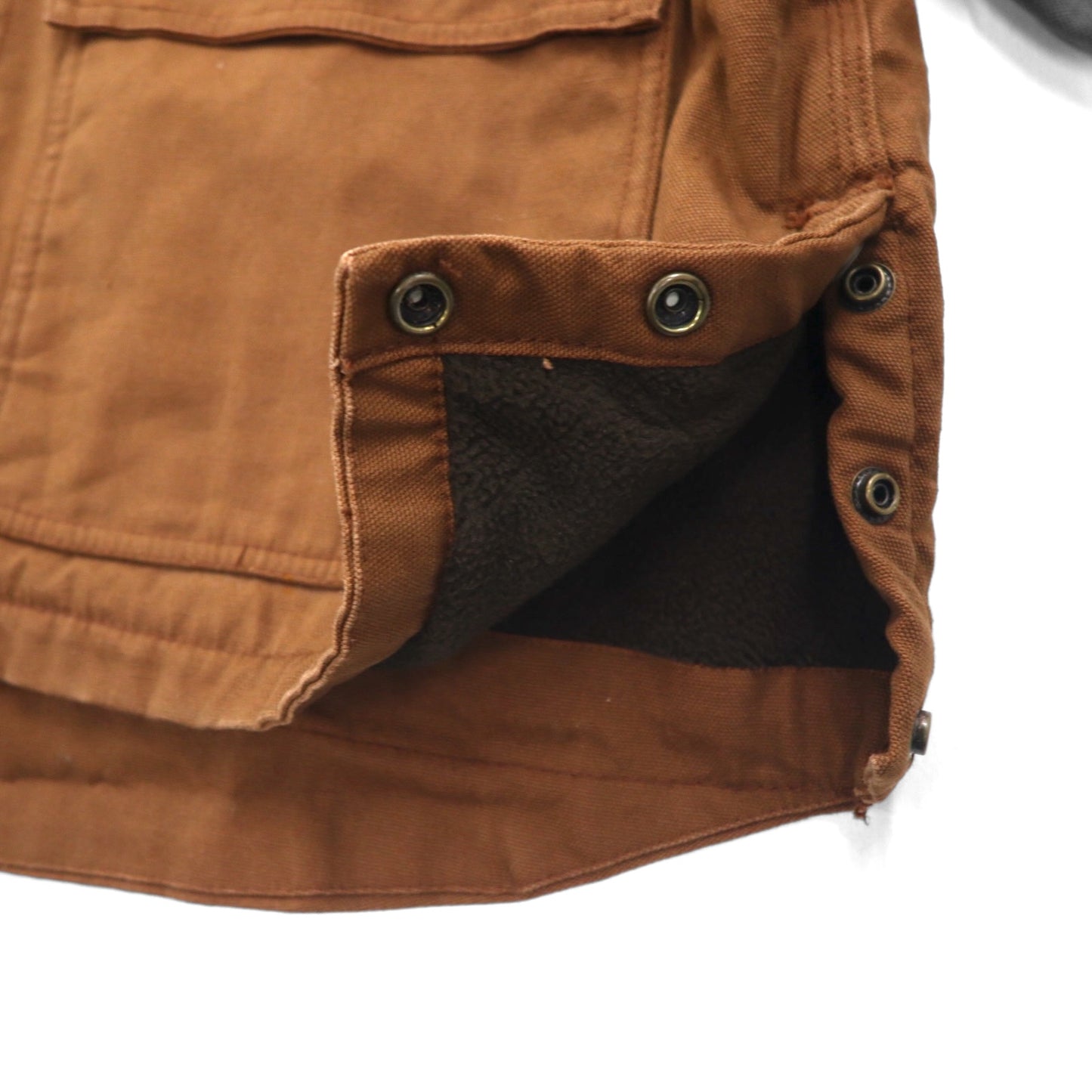 KEY 中綿 ダック ワークジャケット カバーオール XL ブラウン コーデュロイ襟 POLAR KING