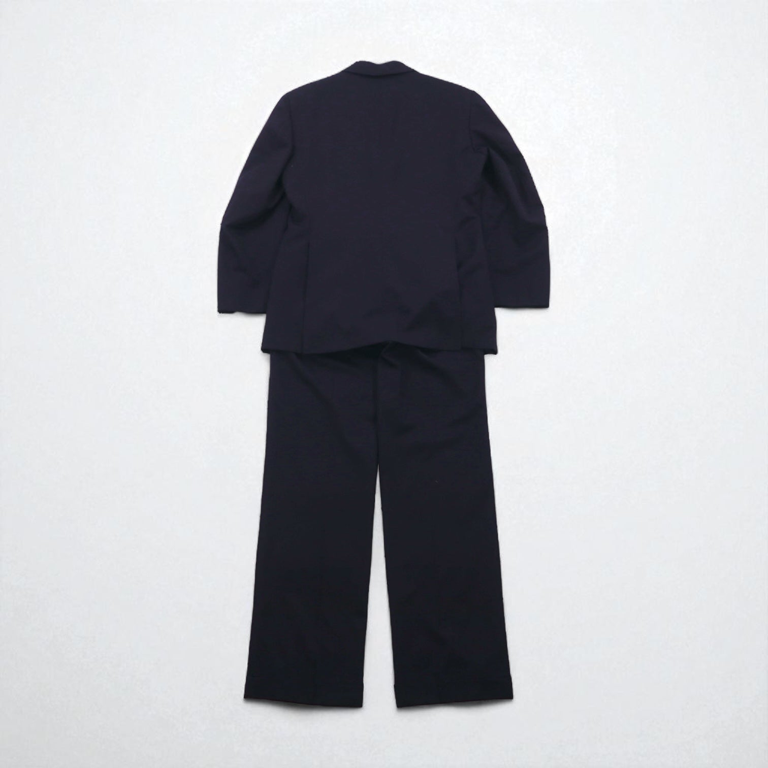 Ralph Lauren 90s Made in Japan Navy Blazer and Double-Breasted Suit, Size M, Navy Wool, Gold Buttons