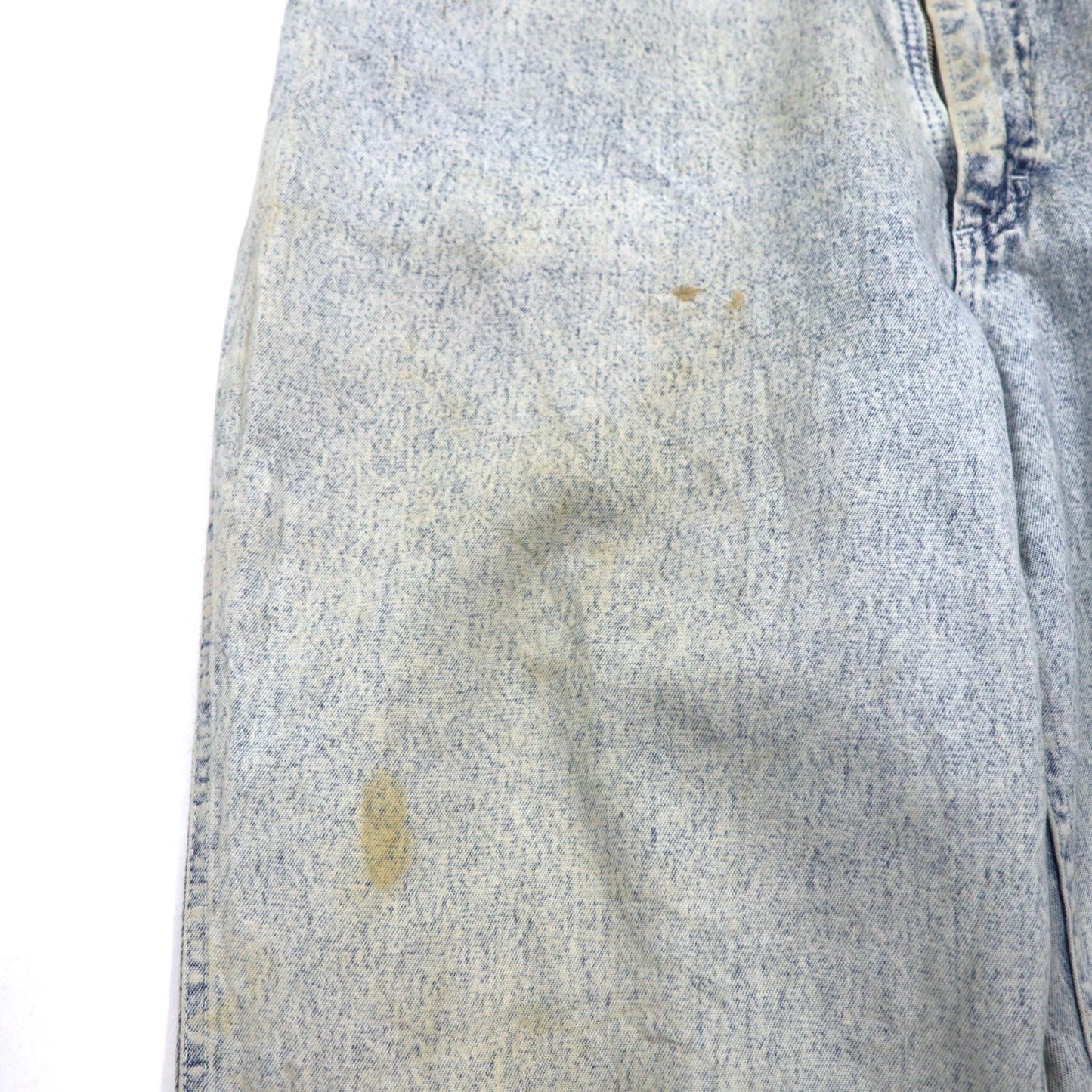 Lee 80年代 USA製 ユニオンチケット ケミカルウォッシュ テーパード デニムパンツ 3XL インディゴ ブルー 307-5099