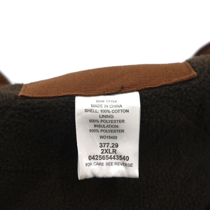 KEY 中綿 ダック ワークジャケット カバーオール XL ブラウン コーデュロイ襟 POLAR KING