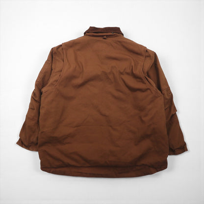 KEY 中綿 ダック ワークジャケット カバーオール XL ブラウン コーデュロイ襟 POLAR KING