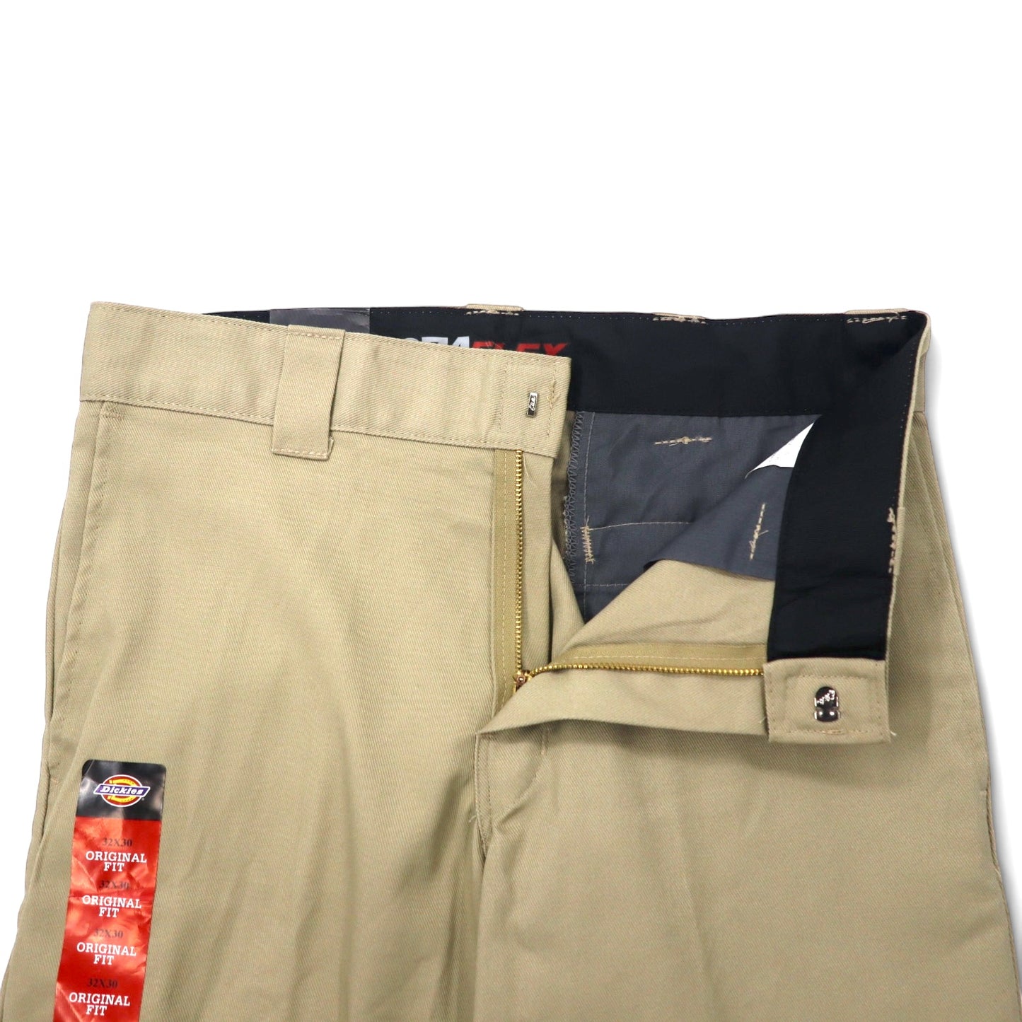 DICKIES 874 フレックス ワークパンツ チノパンツ 32 ベージュ ポリエステル コットン FLEX WORK PANTS 未使用品