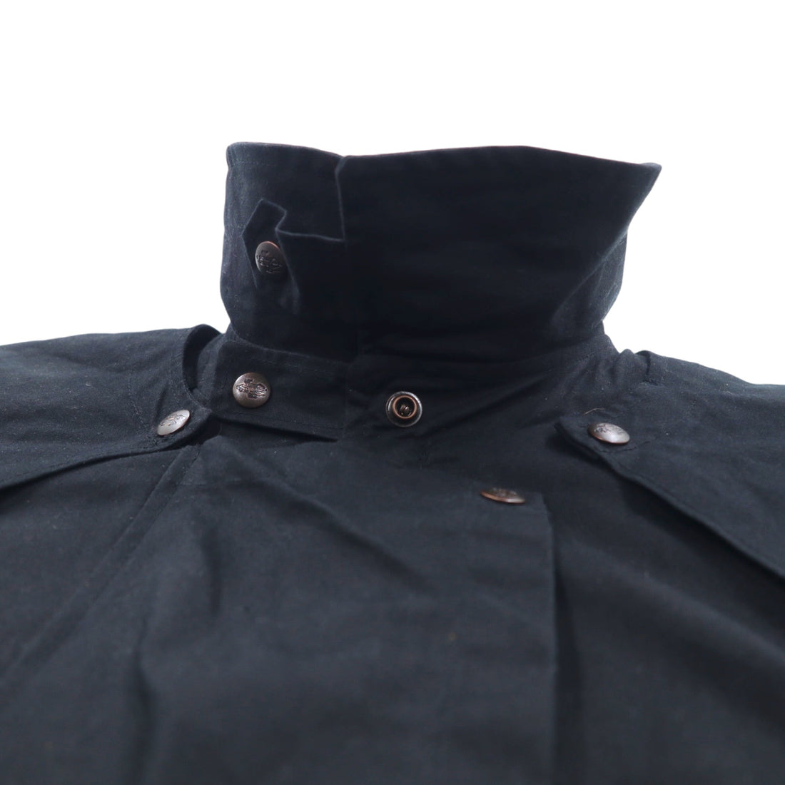 OUTBACK Oiled Jacket Saddle Jacket L Black Cotton Cape SWAGMAN Made in Fiji