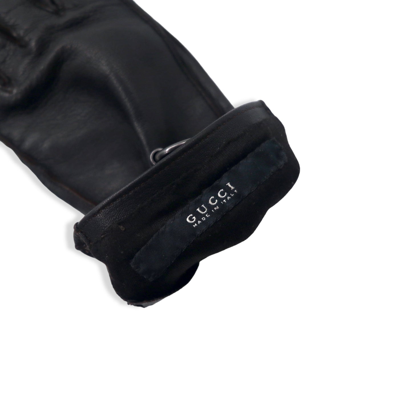 GUCCI イタリア製 ホースビット レザー グローブ 手袋 ブラック