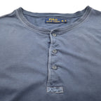 POLO RALPH LAUREN ヘンリーネック Tシャツ XL ネイビー コットン