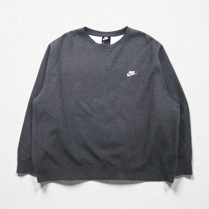 NIKE クラブフリース クルーネック スウェット トレーナー 2XL グレー BV2662-071