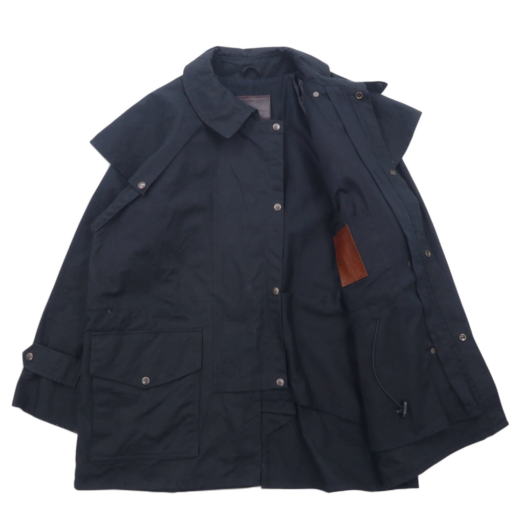 OUTBACK Oiled Jacket Saddle Jacket L Black Cotton Cape SWAGMAN Made in Fiji