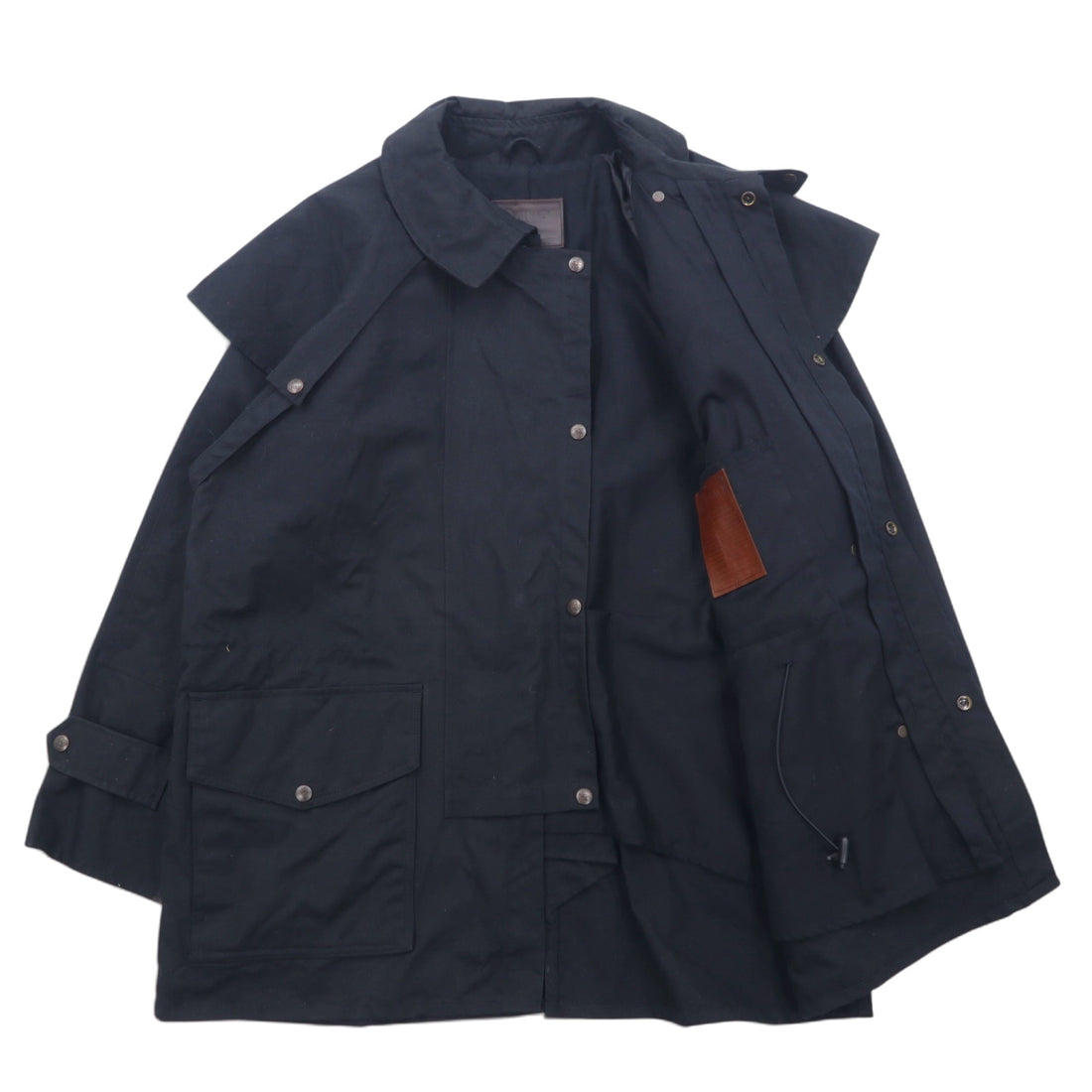 OUTBACK Oiled Jacket Saddle Jacket L Black Cotton Cape SWAGMAN Made in Fiji