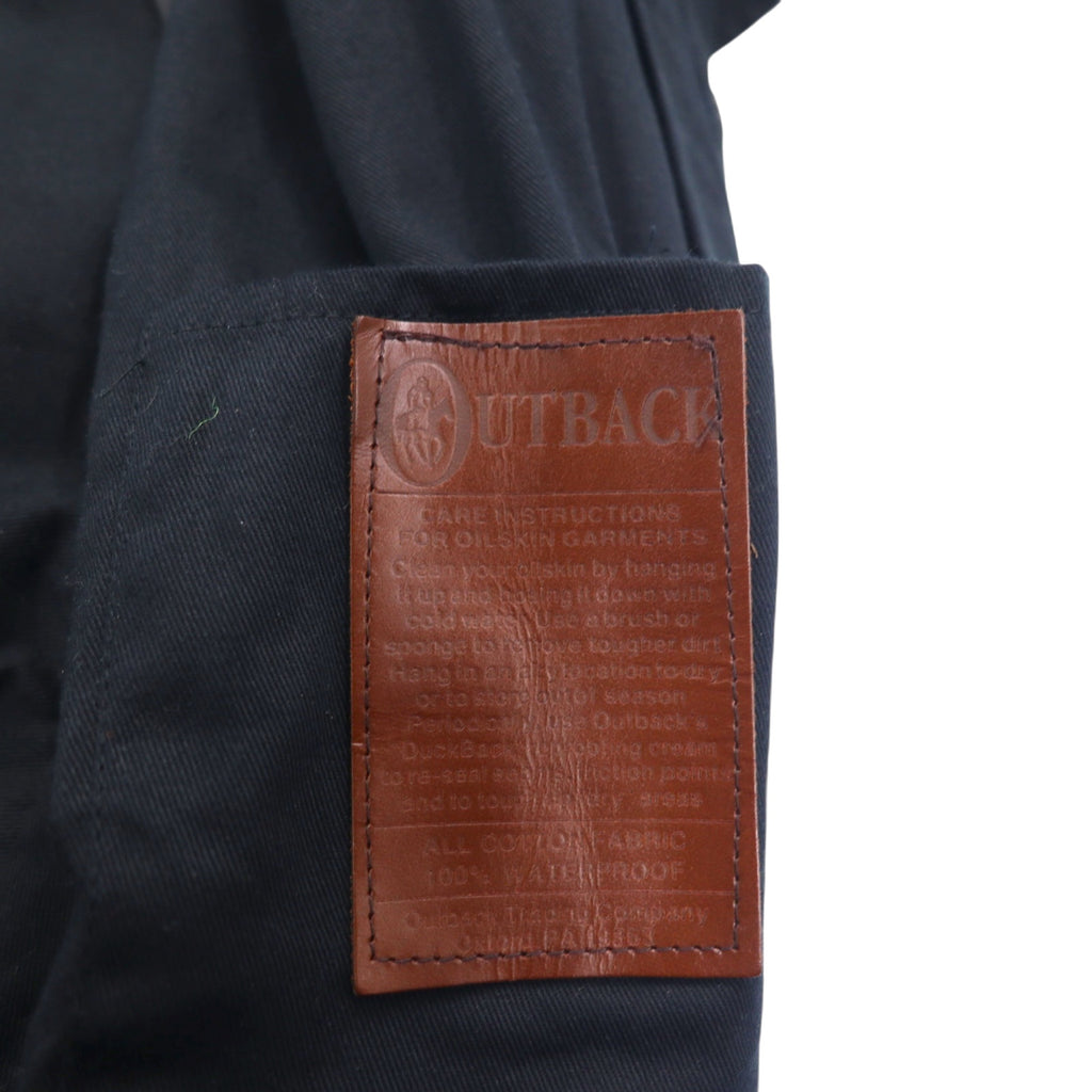 OUTBACK Oiled Jacket Saddle Jacket L Black Cotton Cape SWAGMAN Made in Fiji