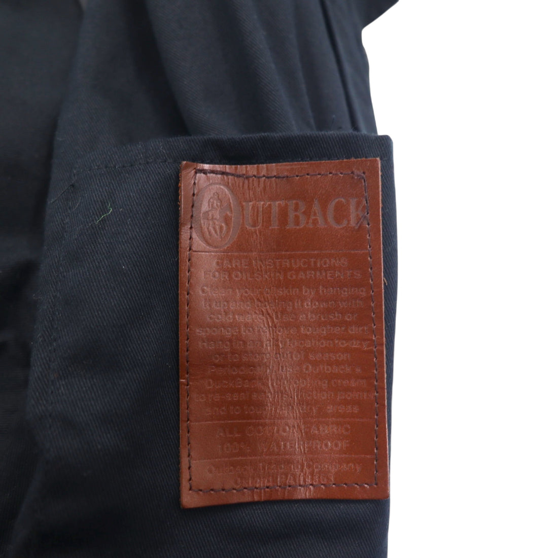 OUTBACK Oiled Jacket Saddle Jacket L Black Cotton Cape SWAGMAN Made in Fiji