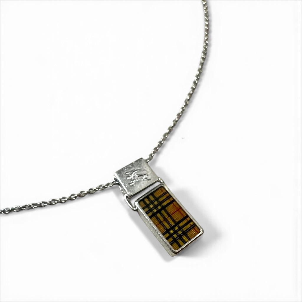 BURBERRY シルバー チェーン ネックレス ペンダント ノバチェック SILVER 925