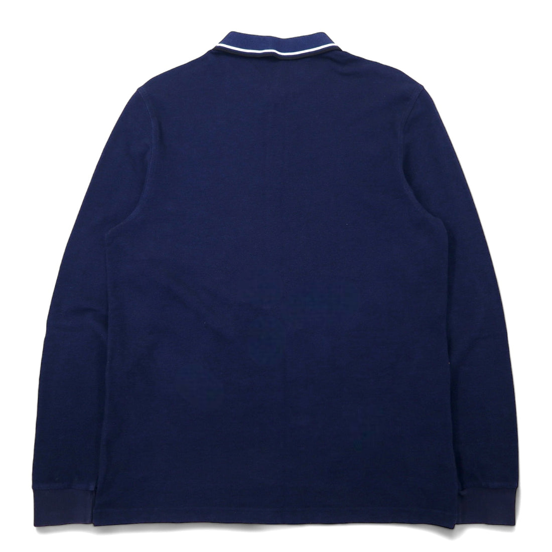 FRED PERRY Long Sleeve Polo Shirt XL Navy Cotton Pique Single Point Logo M3636