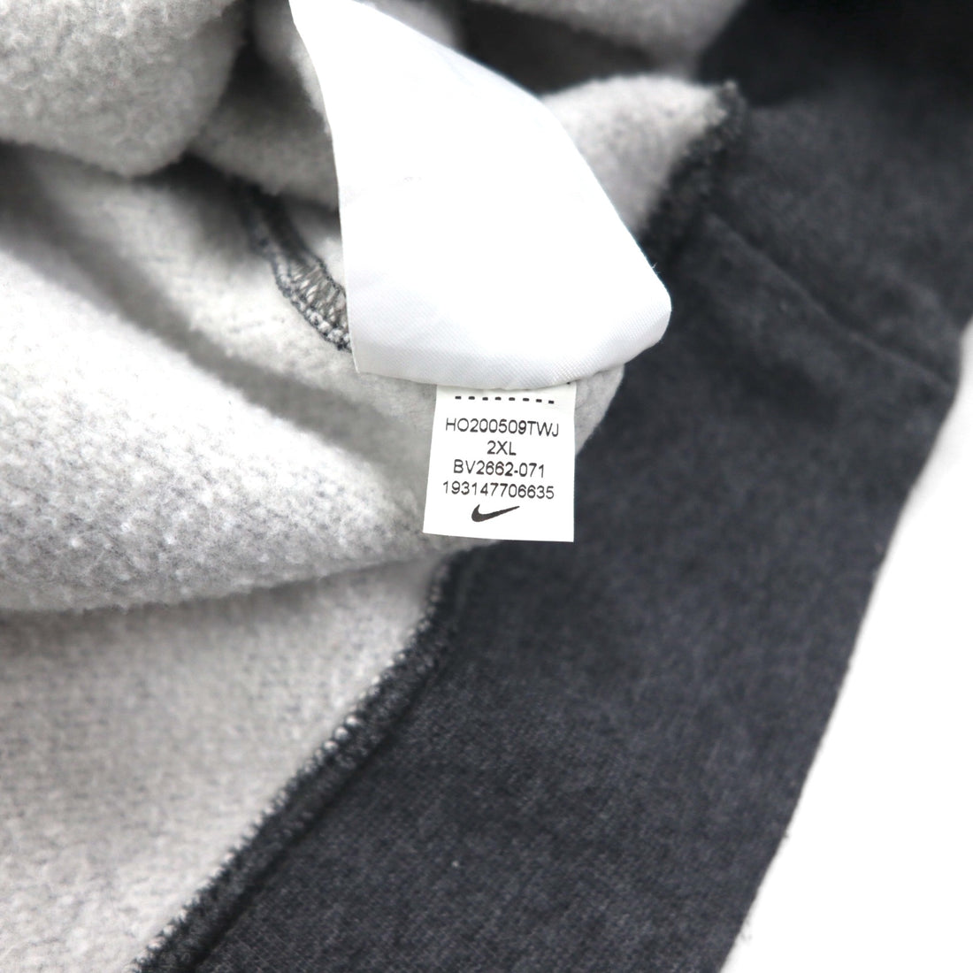 NIKE Club Fleece Crew Neck Sweatshirt, 2XL, Gray, BV2662-071