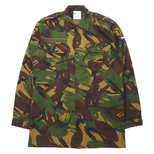 EURO MILITARY オランダ軍 90年代 BDU フィールドシャツ L カーキ カモフラ ミリタリー LONNEKER TEXTILES デッドストック 未使用品