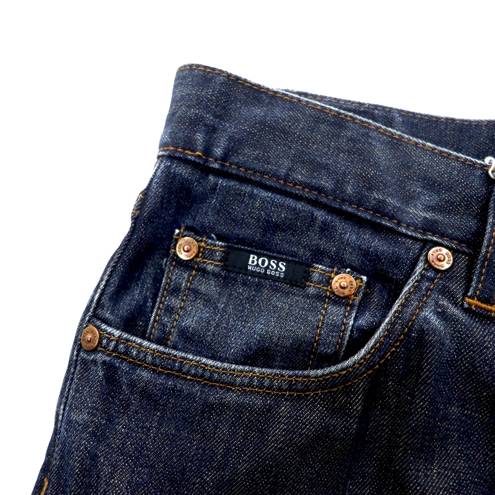 HUGO BOSS ストレッチ デニムパンツ M インディゴ ブルー ルーマニア製