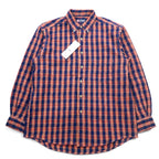 CHAPS RALPH LAUREN 90s Button-down Shirt L Blue Check Cotton Unused
