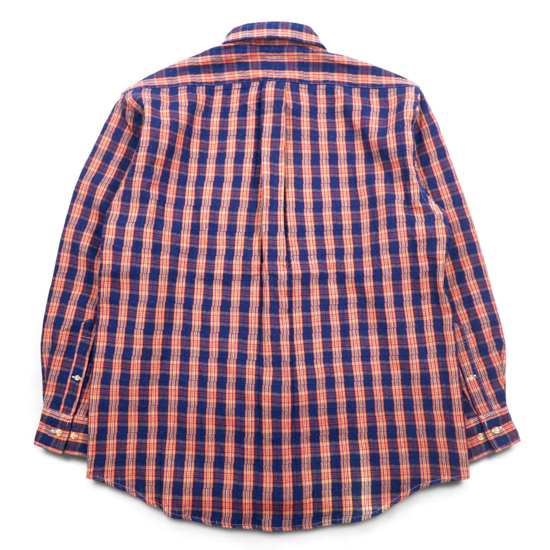 CHAPS RALPH LAUREN 90s Button-down Shirt L Blue Check Cotton Unused