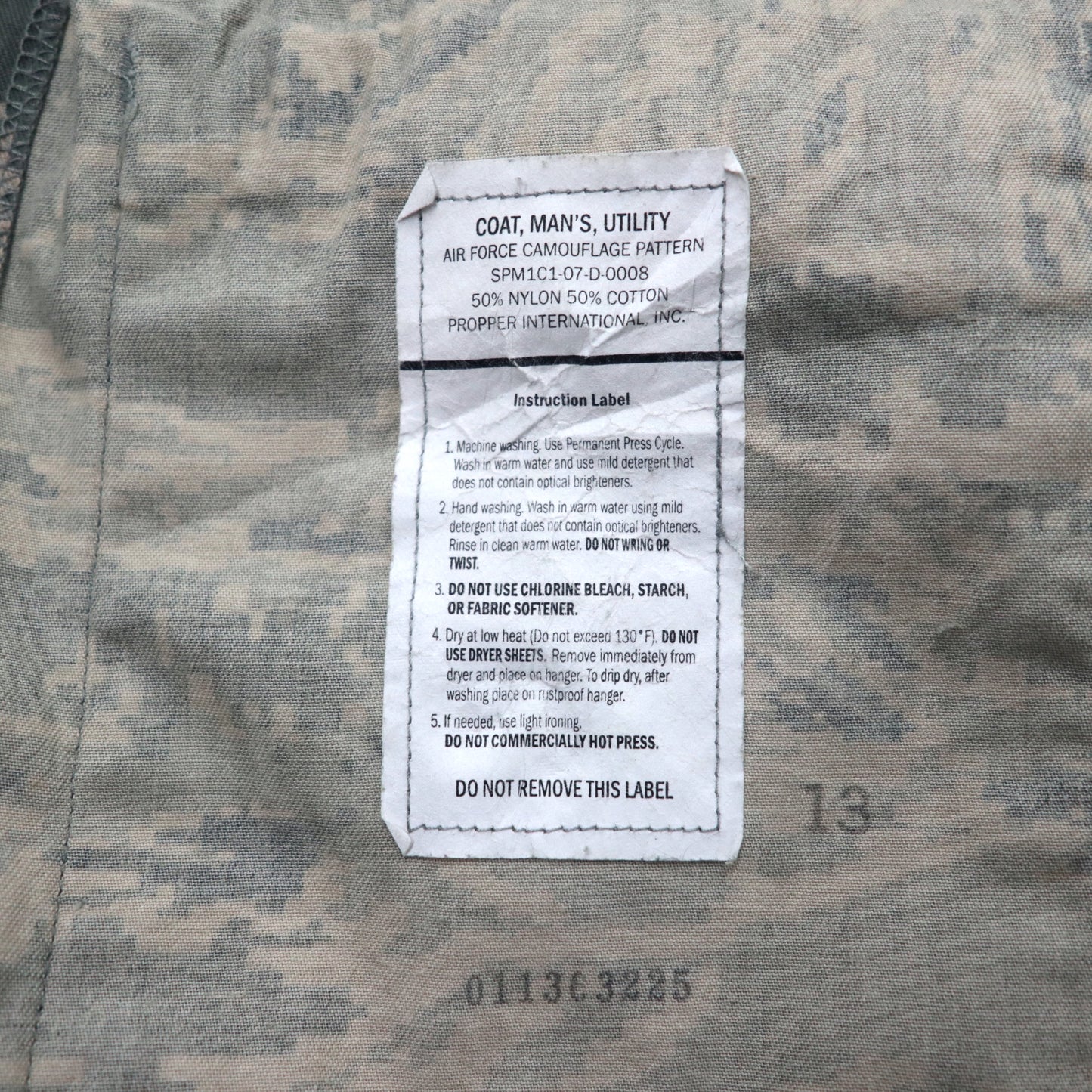 US ARMY AIR FORCE ミリタリー ABUジャケット 40L デジタルカモ コットン 8415-01-536-4576