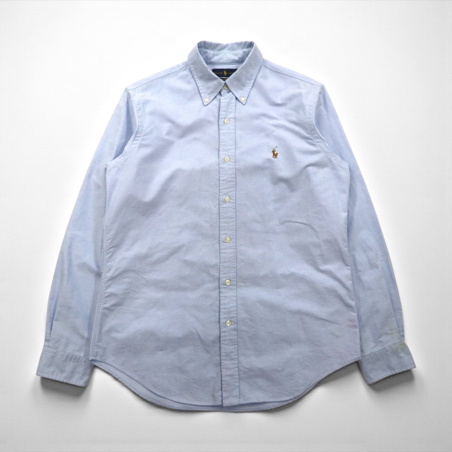 Ralph Lauren クラシックフィット オックスフォード ボタンダウン シャツ M ブルー スモールポニー刺繡