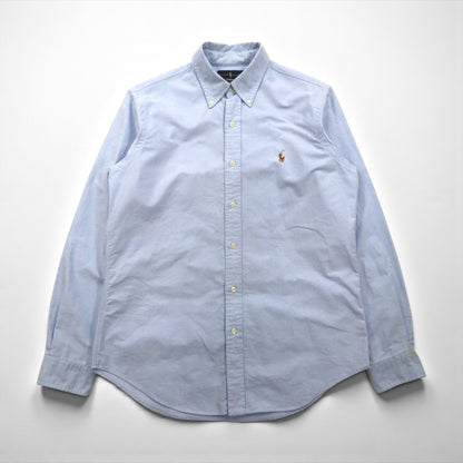 Ralph Lauren クラシックフィット オックスフォード ボタンダウン シャツ M ブルー スモールポニー刺繡