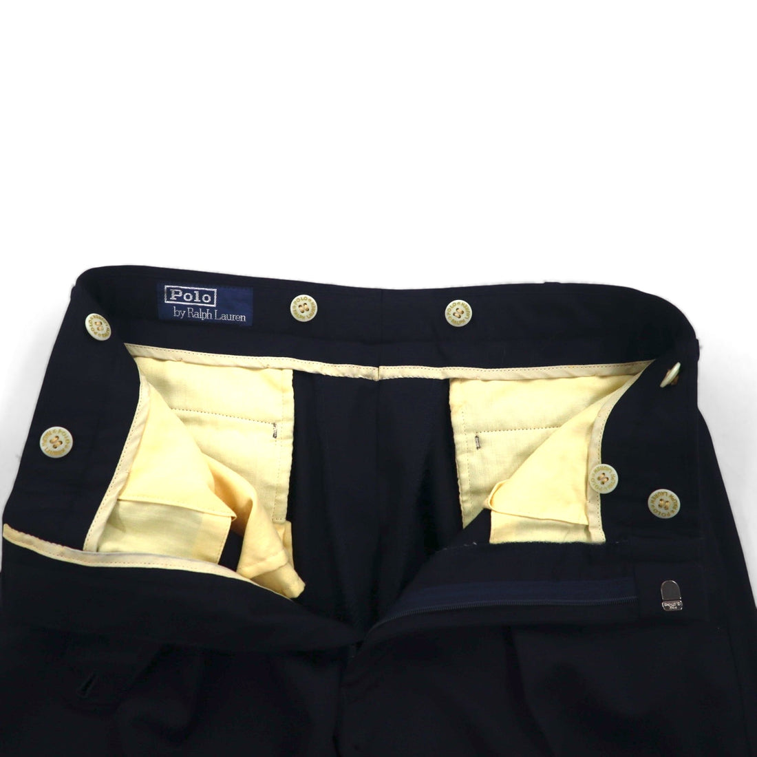 Ralph Lauren 90年代 日本製 ブレザー 紺ブレ セットアップ ダブル スーツ M ネイビー ウール 金ボタン