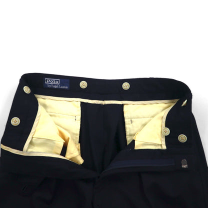 Ralph Lauren 90s Made in Japan Navy Blazer and Double-Breasted Suit, Size M, Navy Wool, Gold Buttons