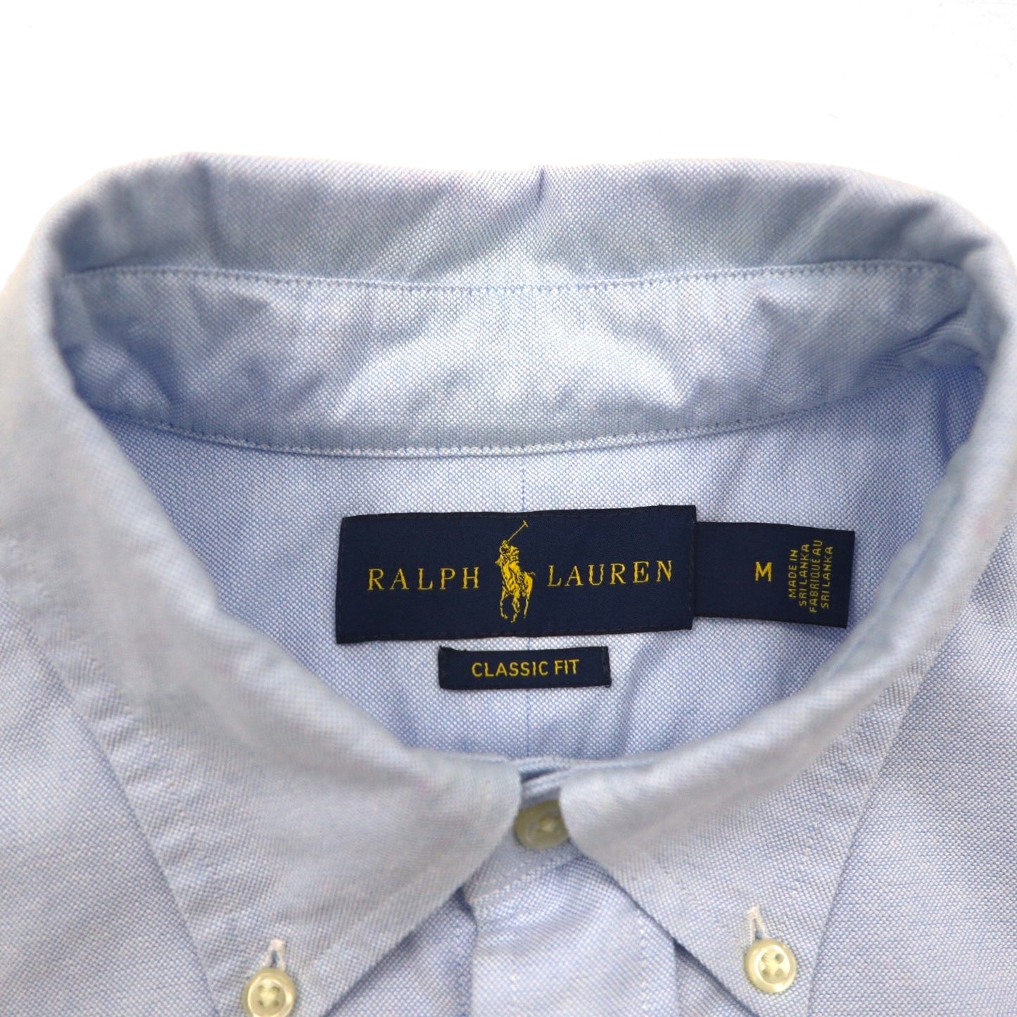 Ralph Lauren クラシックフィット オックスフォード ボタンダウン シャツ M ブルー スモールポニー刺繡