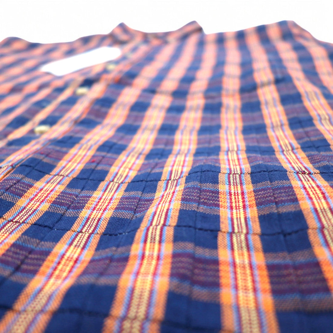 CHAPS RALPH LAUREN 90s Button-down Shirt L Blue Check Cotton Unused
