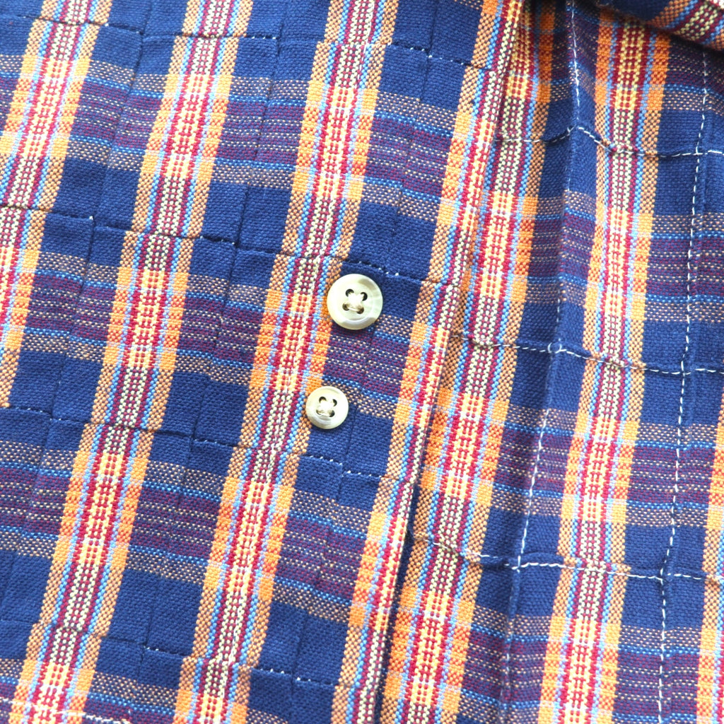CHAPS RALPH LAUREN 90s Button-down Shirt L Blue Check Cotton Unused