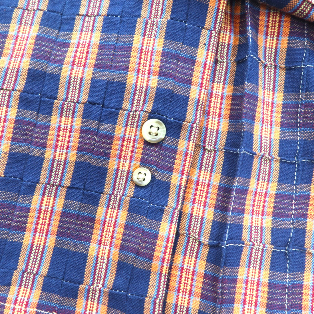 CHAPS RALPH LAUREN 90s Button-down Shirt L Blue Check Cotton Unused