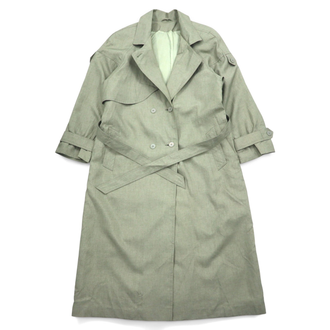 Vintage Trench Coat Collection Elegante トレンチコート L カーキ ベルト付き DIVISIN OF THUNDER BAY