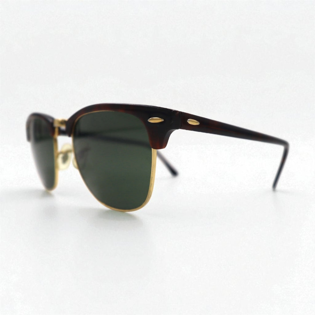 Ray-Ban Clubmaster Half-Rim Sunglasses, Brown, RB3016 W0366 51-21 3N