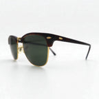 Ray-Ban Clubmaster Half-Rim Sunglasses, Brown, RB3016 W0366 51-21 3N
