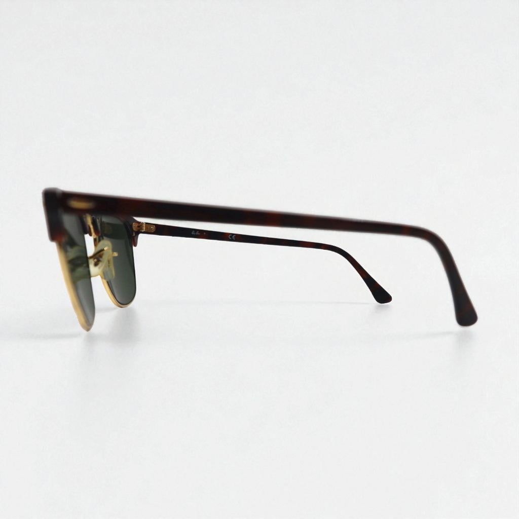 Ray-Ban Clubmaster Half-Rim Sunglasses, Brown, RB3016 W0366 51-21 3N