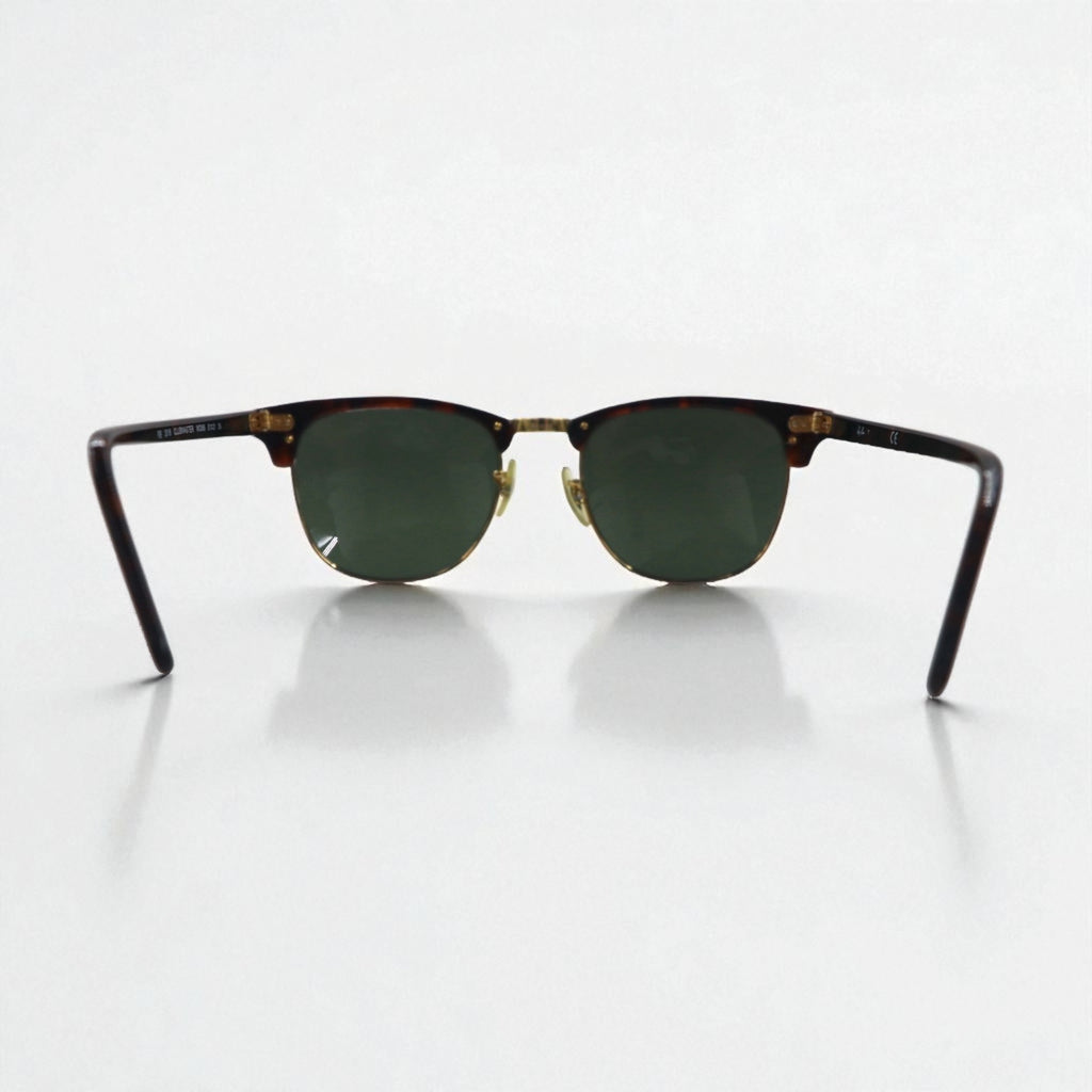 Ray-Ban Clubmaster Half-Rim Sunglasses, Brown, RB3016 W0366 51-21 3N