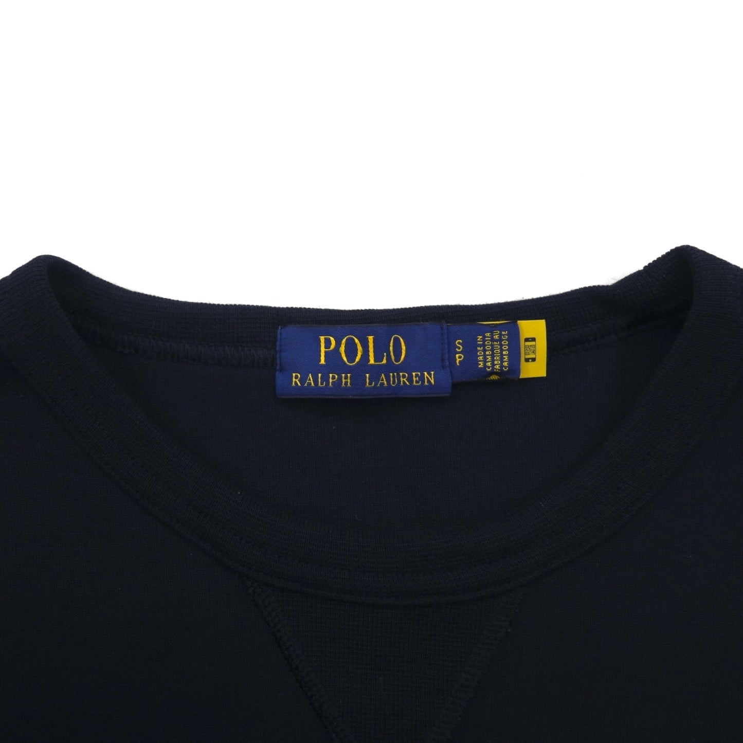 Polo Ralph Lauren ビッグポニー 刺繡 前V スウェット トレーナー S ネイビー コットン
