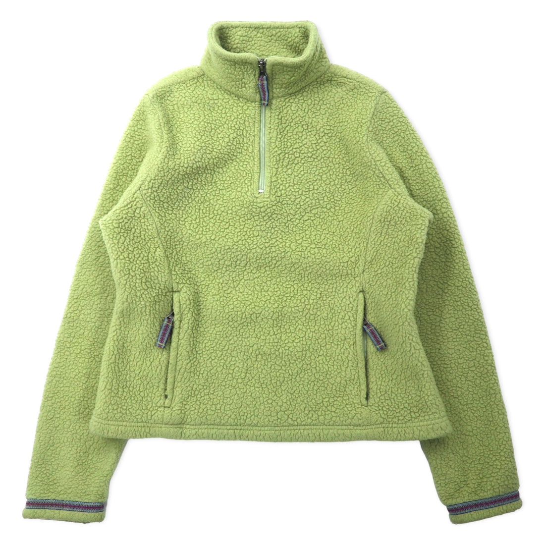 日本然リトテ-古着オンライン-L.L.Bean ハーフジップ ボアフリースジャケット SM グリーン ポリエステル 0BCS9-L.L.Bean Half Zip BOA FLEECE Jacket SM Green Polyester 0BCS9