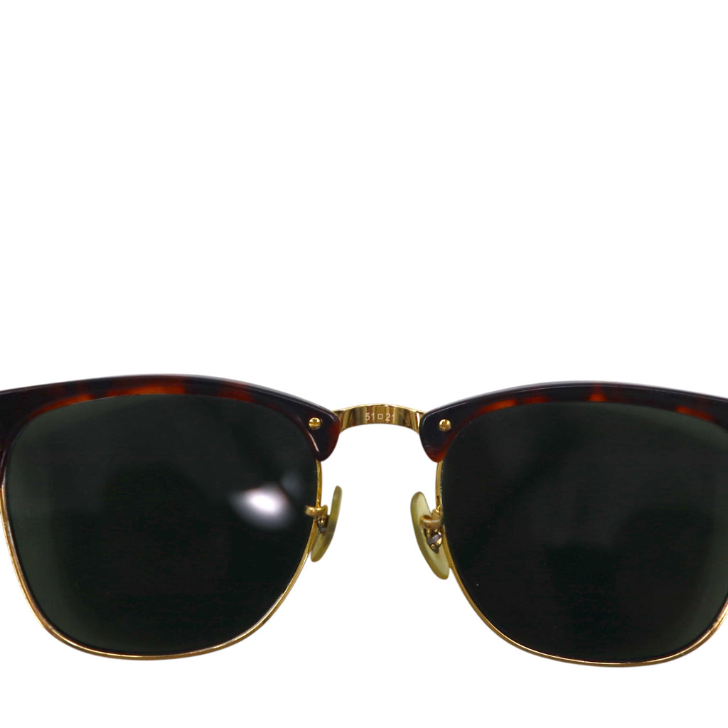 Ray-Ban Clubmaster Half-Rim Sunglasses, Brown, RB3016 W0366 51-21 3N