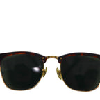 Ray-Ban Clubmaster Half-Rim Sunglasses, Brown, RB3016 W0366 51-21 3N
