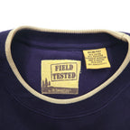 90s FIELD TASTED by OUTDOOR LIFE Sweatshirt XL Navy Cotton Fleece Lining Embroidery Animal Paki Cotton
