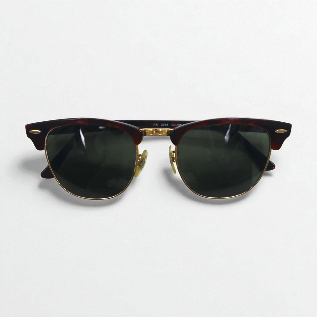Ray-Ban Clubmaster Half-Rim Sunglasses, Brown, RB3016 W0366 51-21 3N