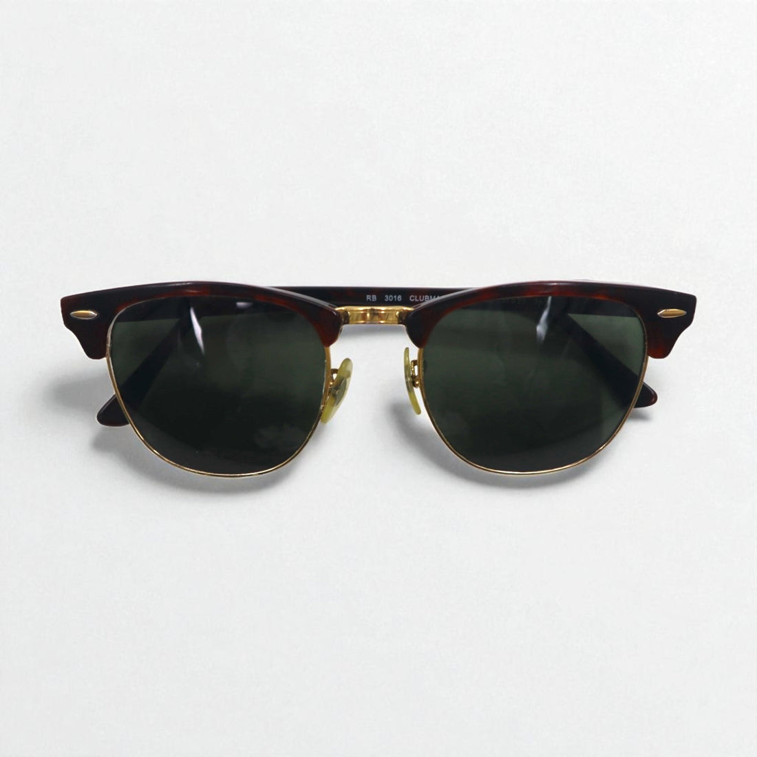 Ray-Ban Clubmaster Half-Rim Sunglasses, Brown, RB3016 W0366 51-21 3N