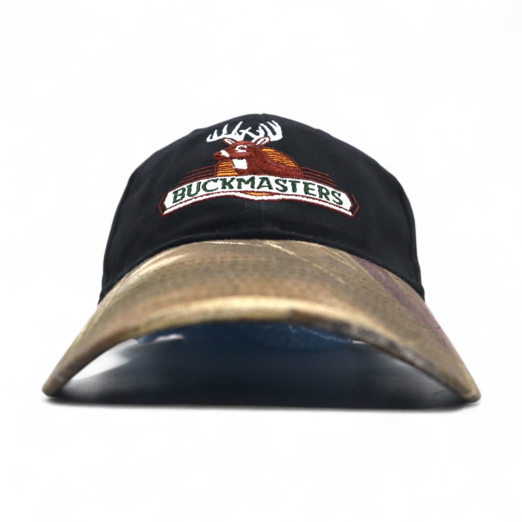 BUCKMASTERS Real Tree Camo Switching Outdoor Cap FREE Belt Black Animal Embroidery