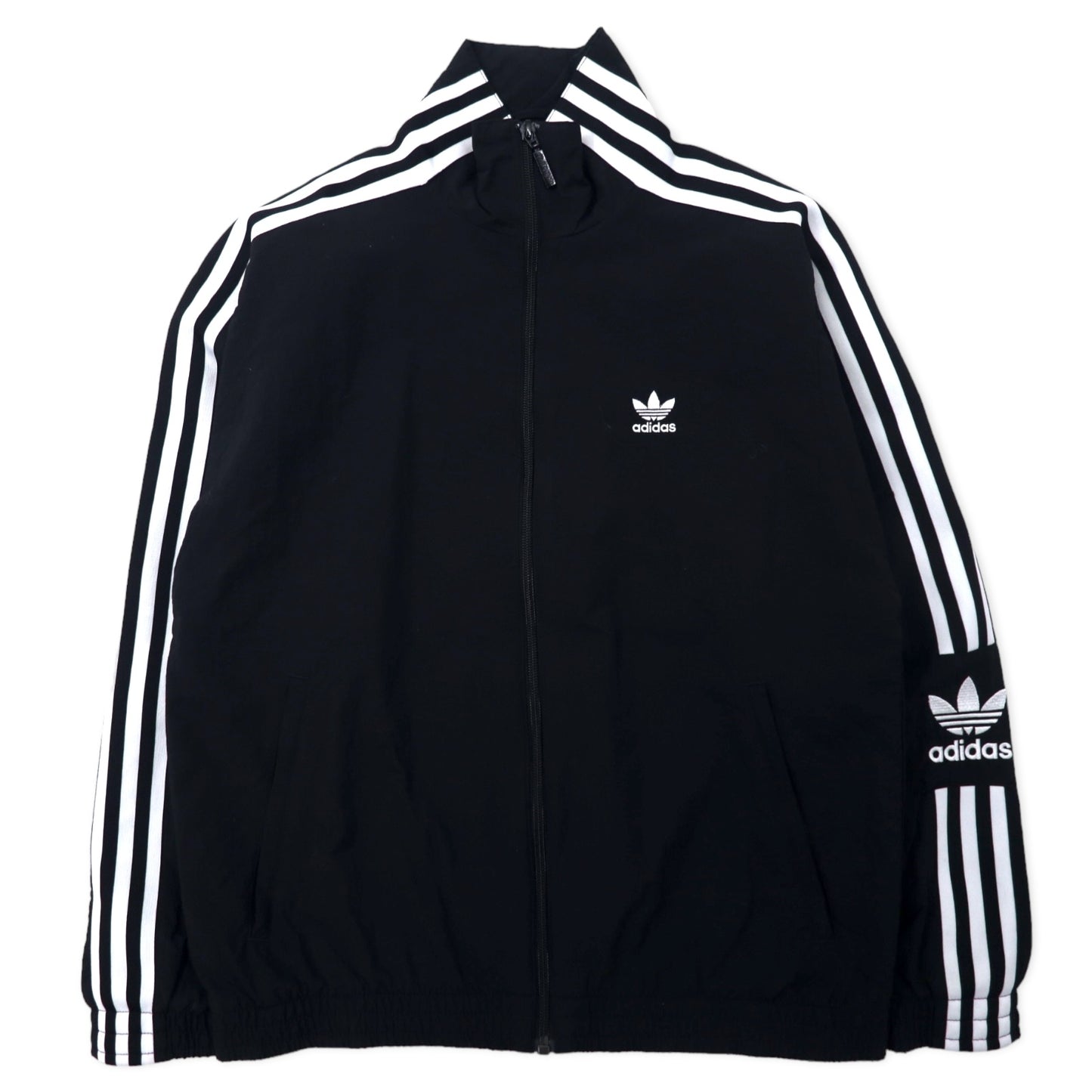 Adidas Originals Track Jacket Jersey M Black Nylon 3 Striped ...